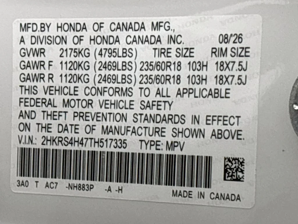 New 2026 Platinum White Pearl Honda EX image 25