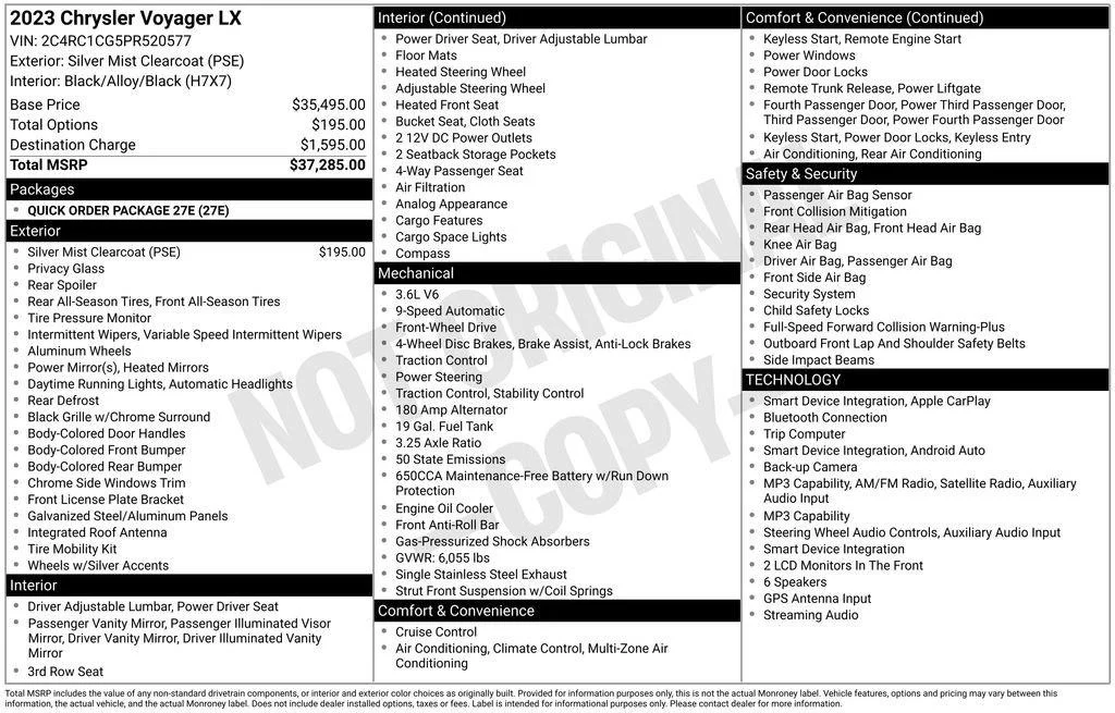 Used 2023 Silver Mist Clearcoat Chrysler LX image 4