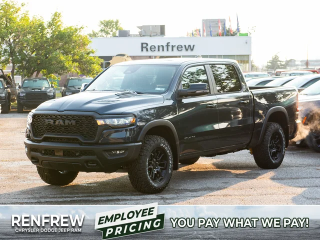 2026 RAM 1500 Rebel* Crew Cab 4x4, Level 2 Equip Group, Panoramic Sunroof, 33 Inch A/T Tires
