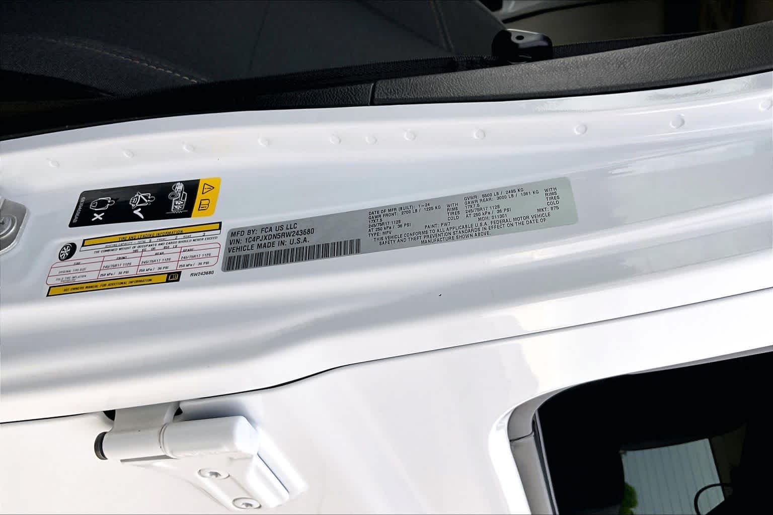 Used 2024 Bright White Clearcoat Jeep Sport S image 36