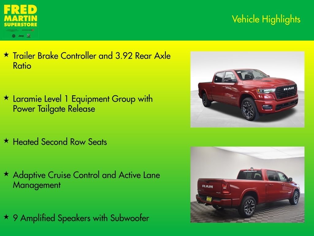 New 2026 Molten Red Pearl-Coat Exterior Paint RAM Laramie image 14