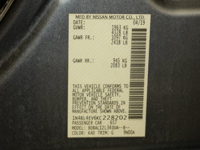 Used 2019 Gun Metallic Nissan SL image 33
