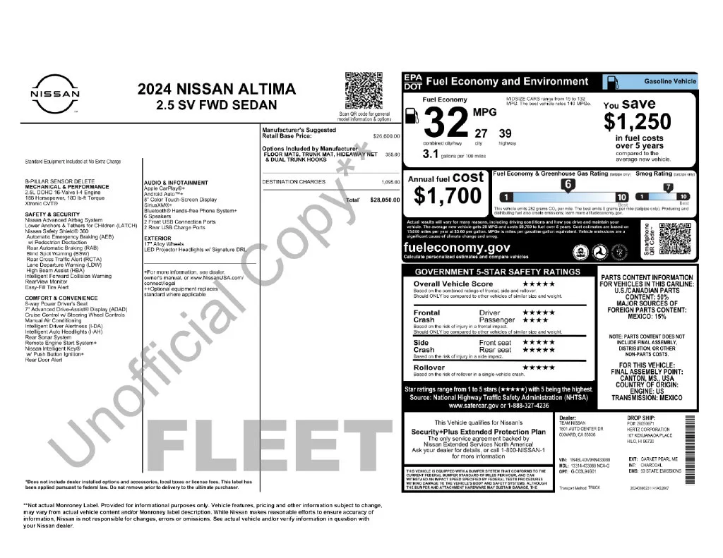 Used 2024 Red Nissan 2.5 SV image 34