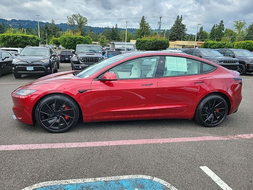 Used 2025 Red Tesla Performance image 4