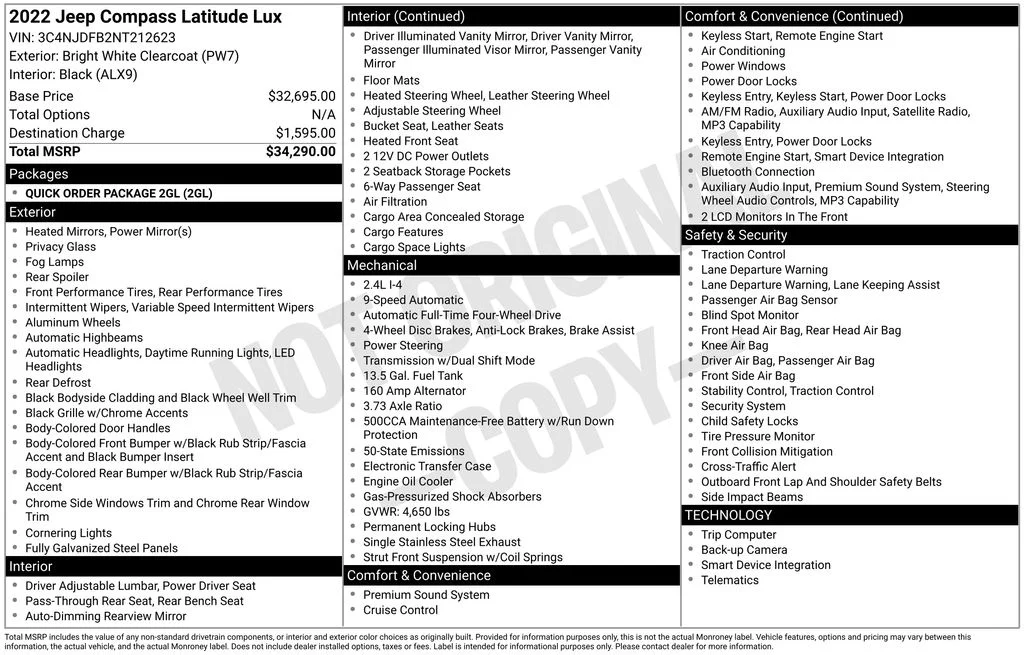 Used 2022 Bright White Clearcoat Jeep Latitude Lux image 47