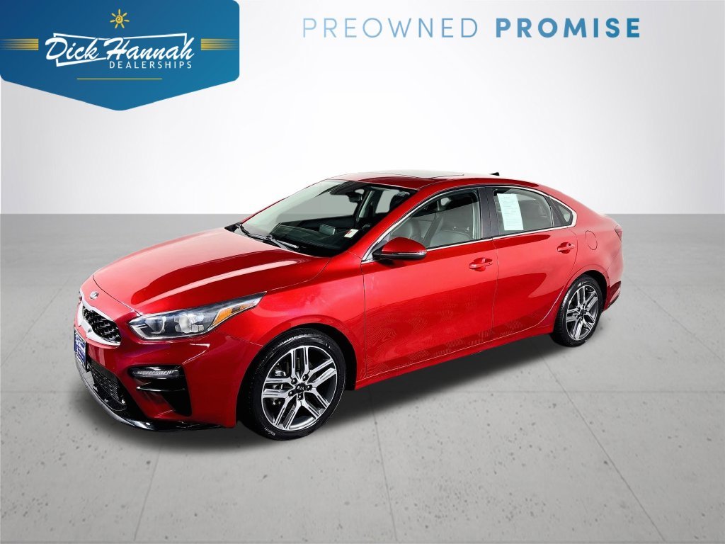 Used 2021 Currant Red Kia EX image 1