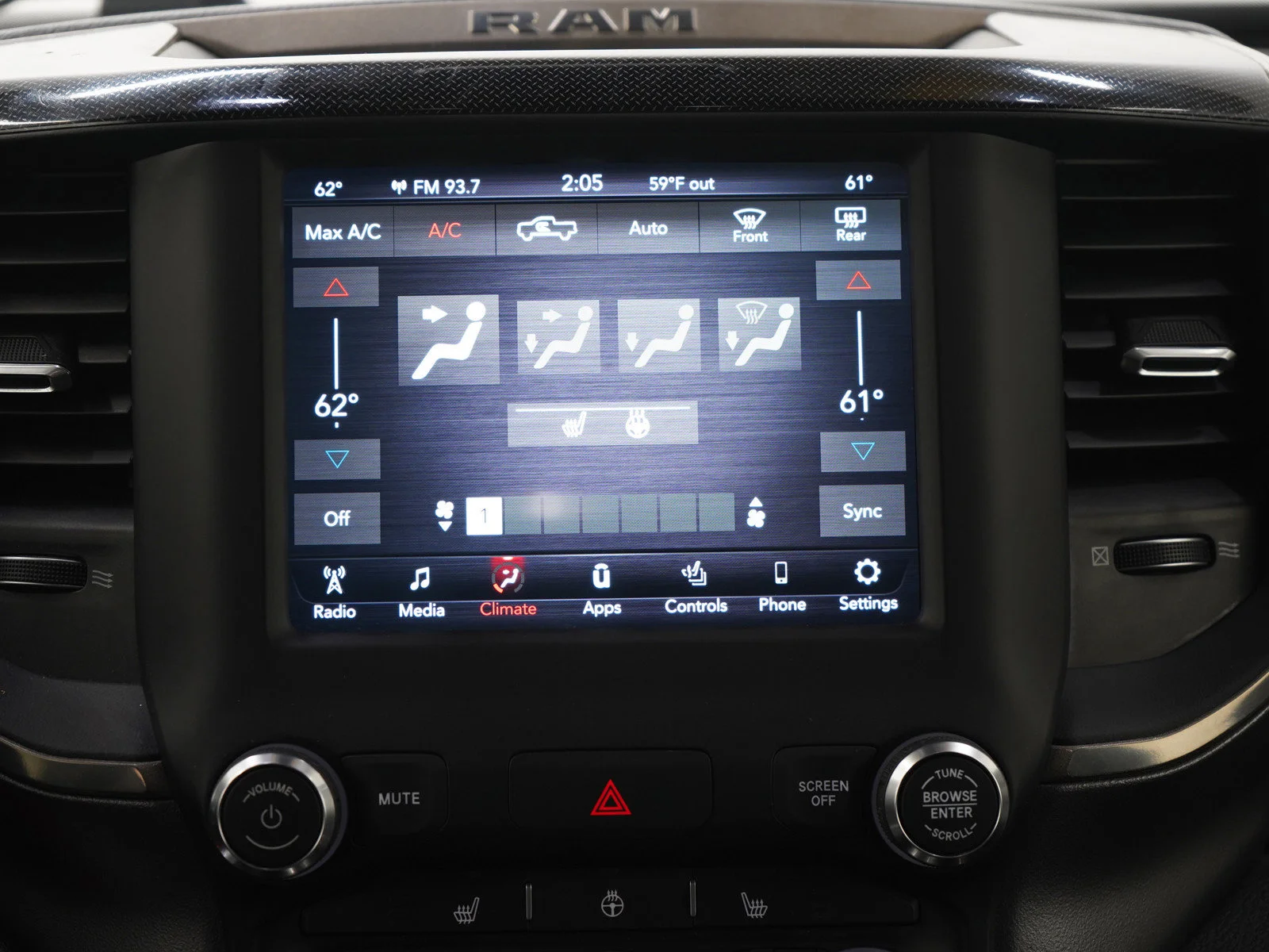 Used 2020 Diamond Black Crystal Pearlcoat Ram Rebel image 18