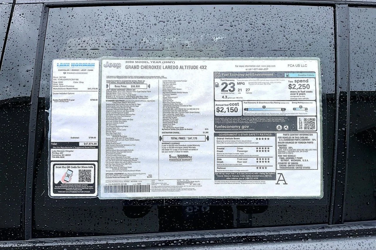New 2026 Baltic Gray Metallic Clearcoat Jeep Altitude image 36