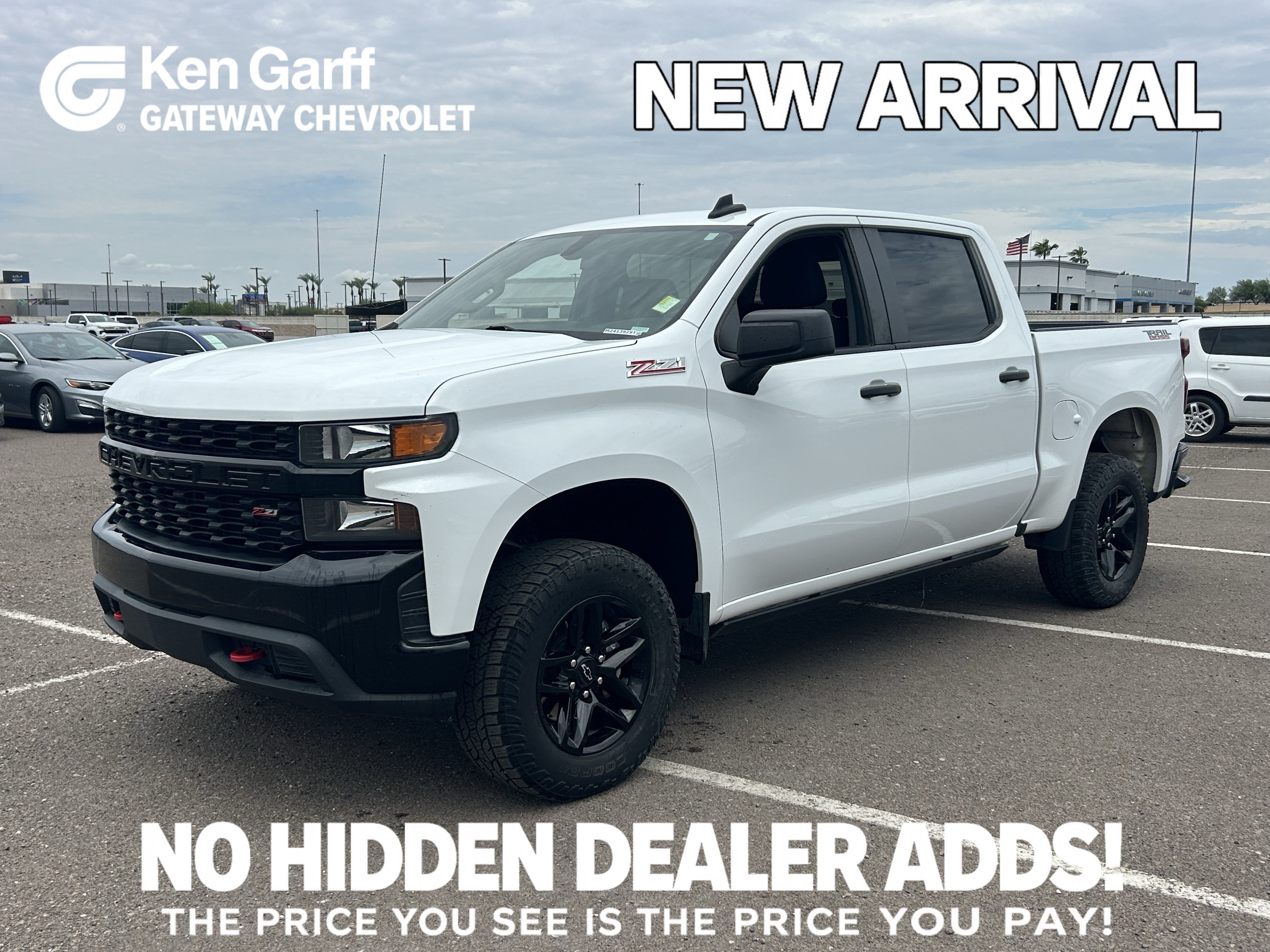 Certified Used 2021 SUMMIT WHITE Chevrolet Custom Trail Boss image 1