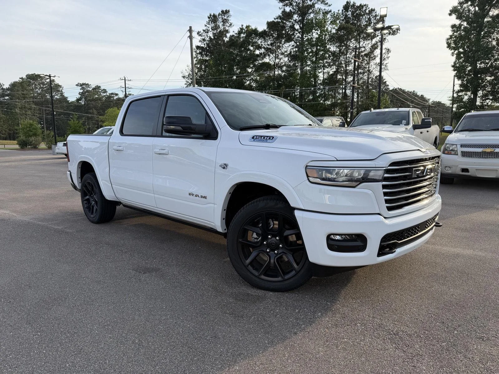 New 2026 Bright White Clear-Coat Exterior Paint RAM Laramie image 3