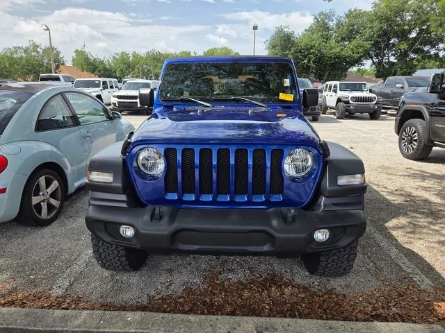 Certified Used 2020 Blue Jeep Unlimited Sport S image 2