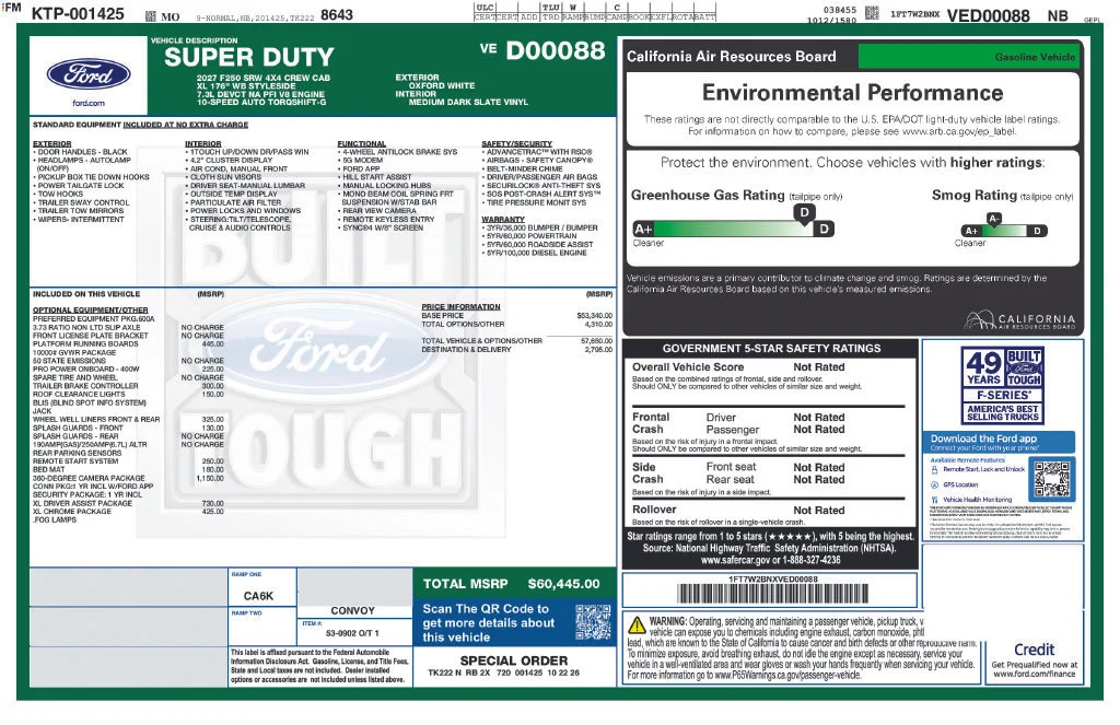 New 2027 White Ford XL image 1