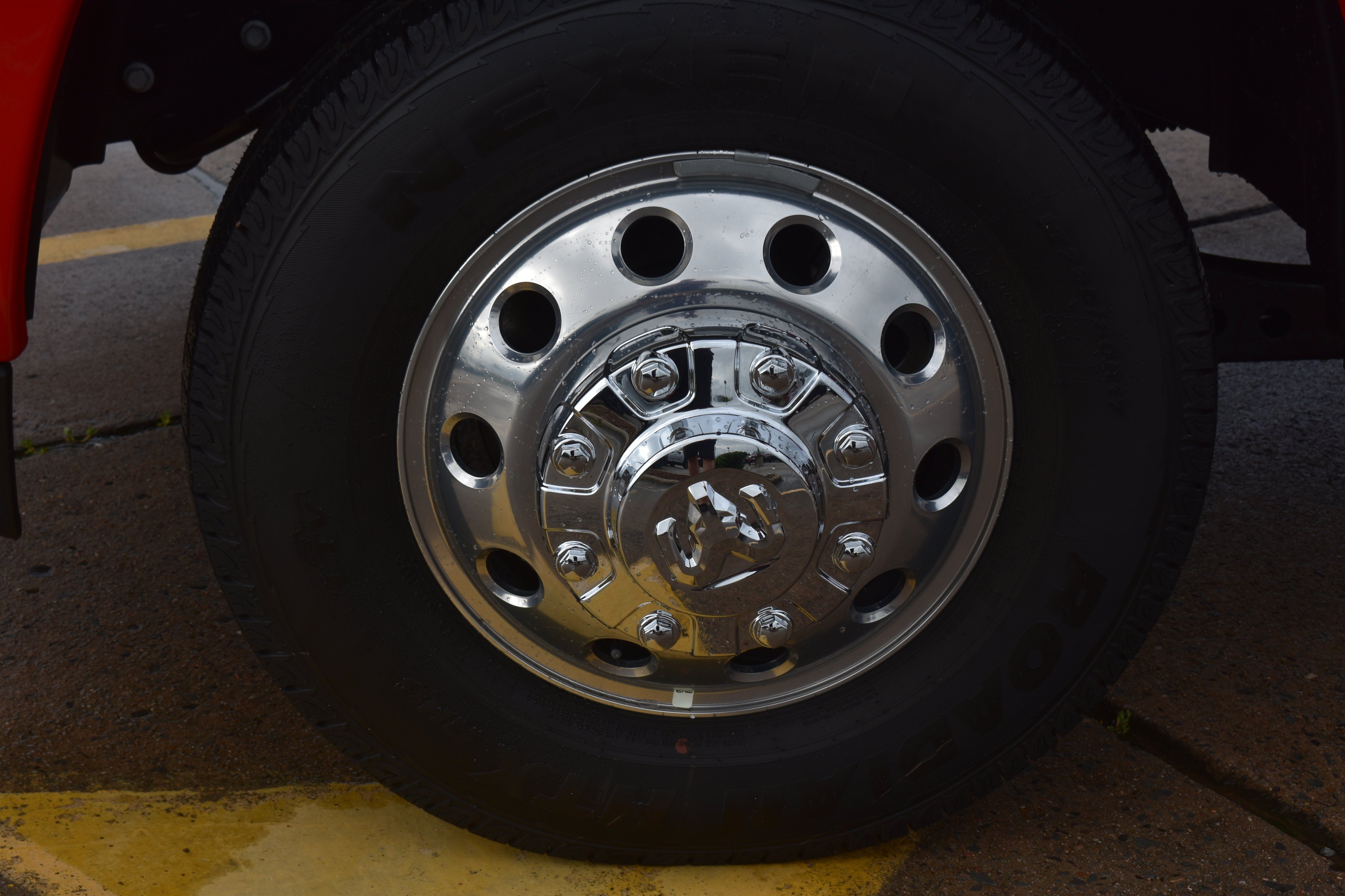 New 2026 Flame Red Clear-Coat Exterior Paint RAM Laramie image 11