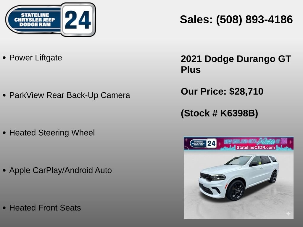 Used 2021 White Dodge GT Plus image 6