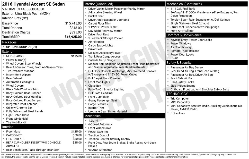 Used 2016 Black Hyundai SE image 4