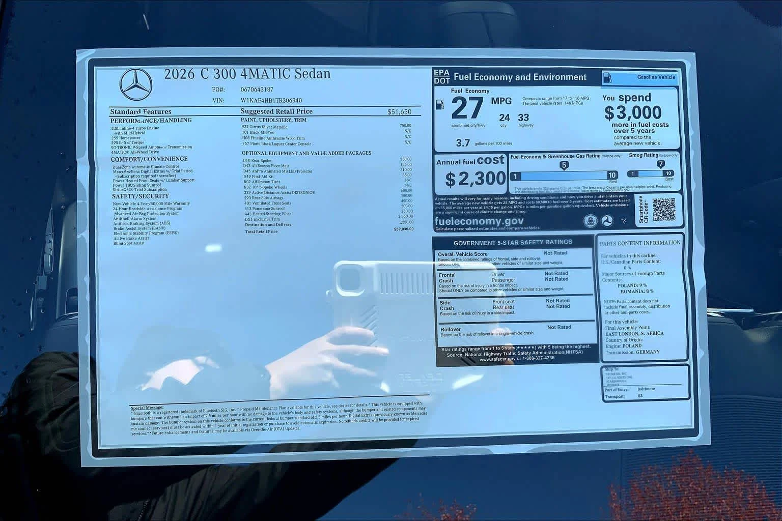 Certified Used 2026 Cirrus Silver Metallic Mercedes-Benz C 300 image 26