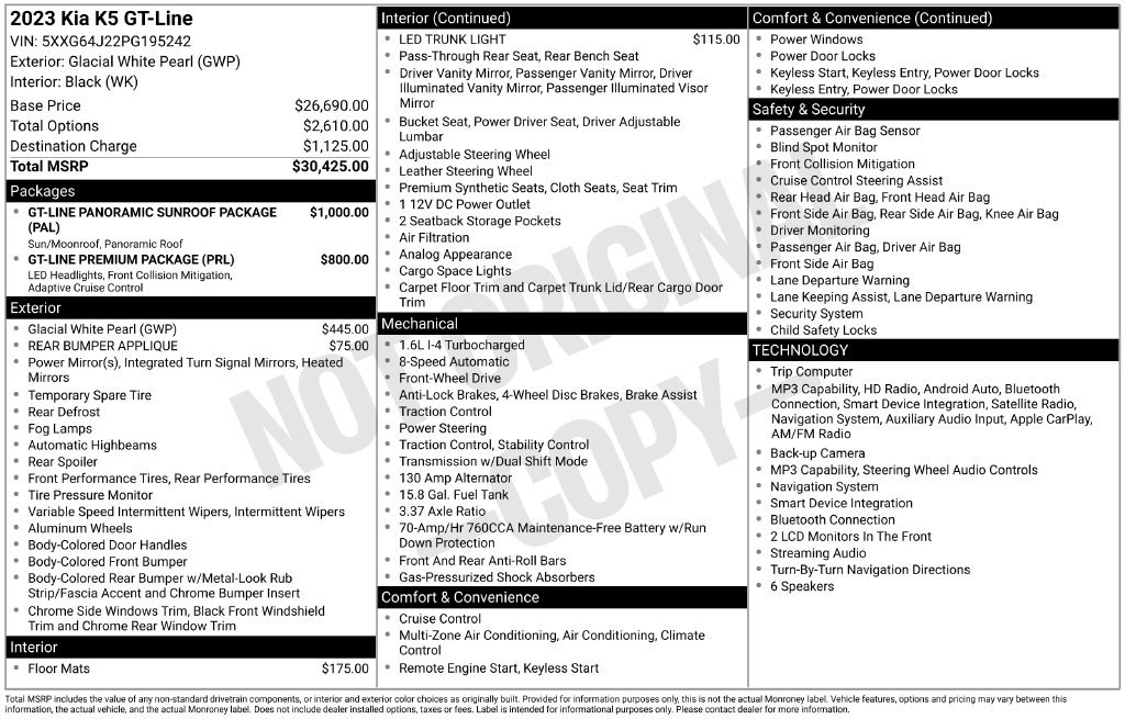 Used 2023 White Kia GT-Line image 26
