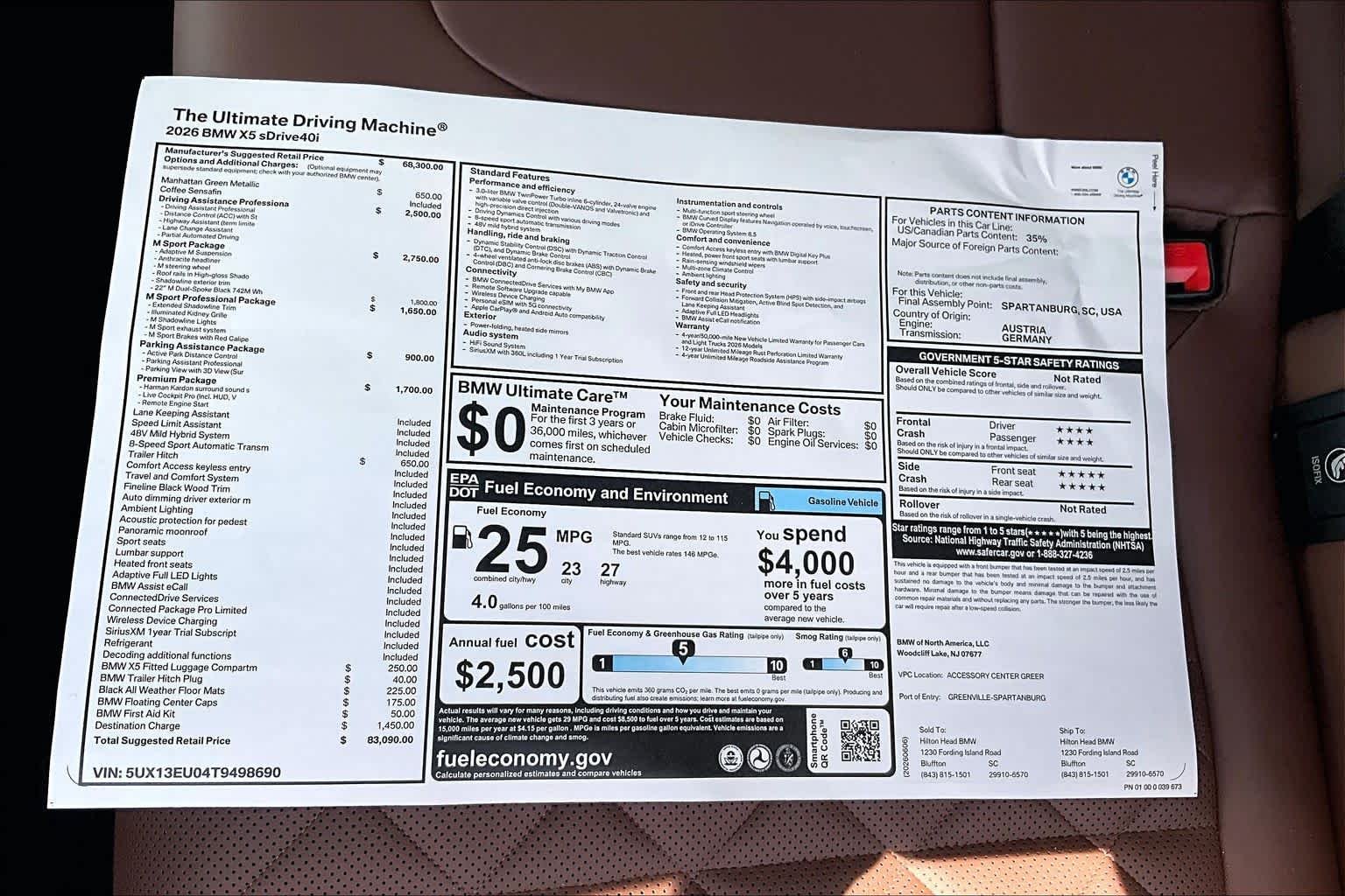 New 2026 Manhattan Green Metallic BMW sDrive40i image 18