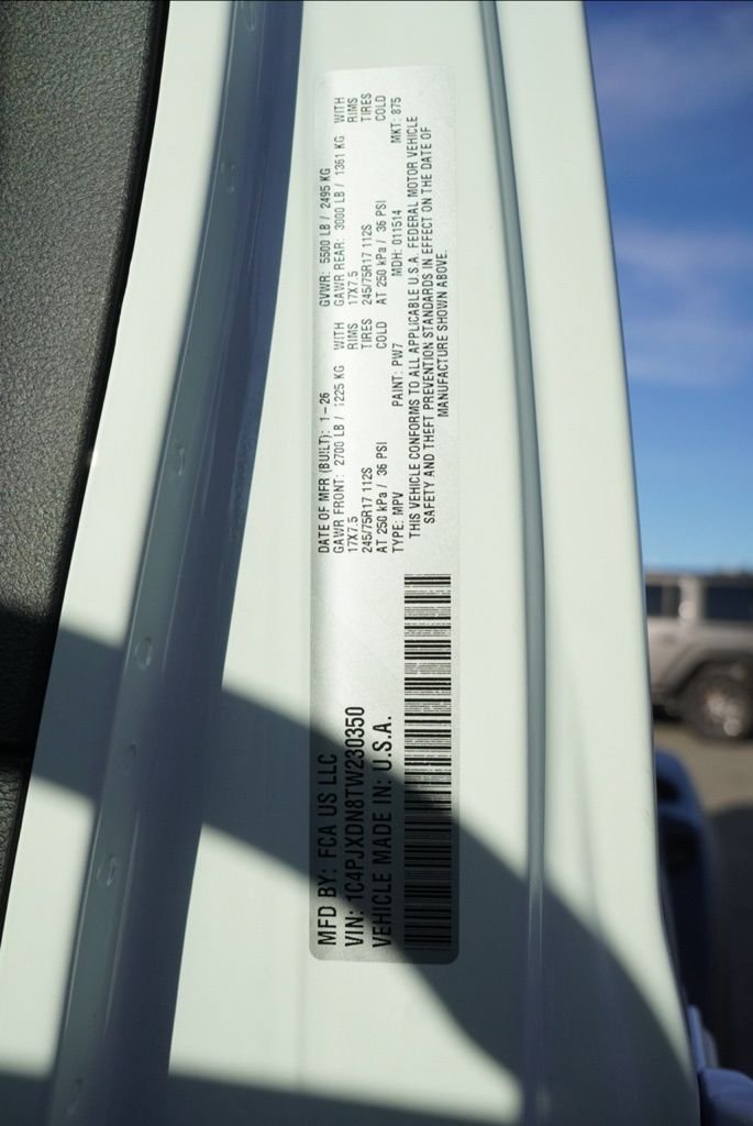 New 2026 Bright White Clear-Coat Exterior Paint Jeep Sport image 29