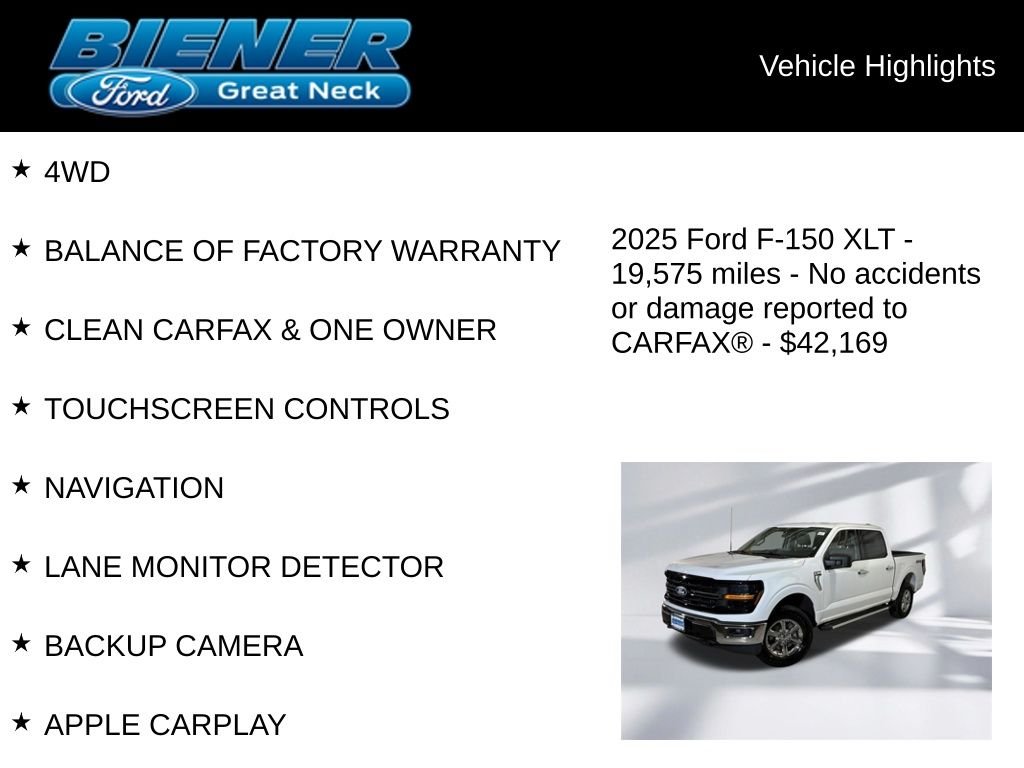 Certified Used 2025 Oxford White Ford XLT image 9
