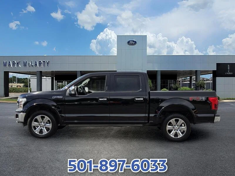Used 2018 Shadow Black FORD LARIAT 4WD SUPERCREW 5.5