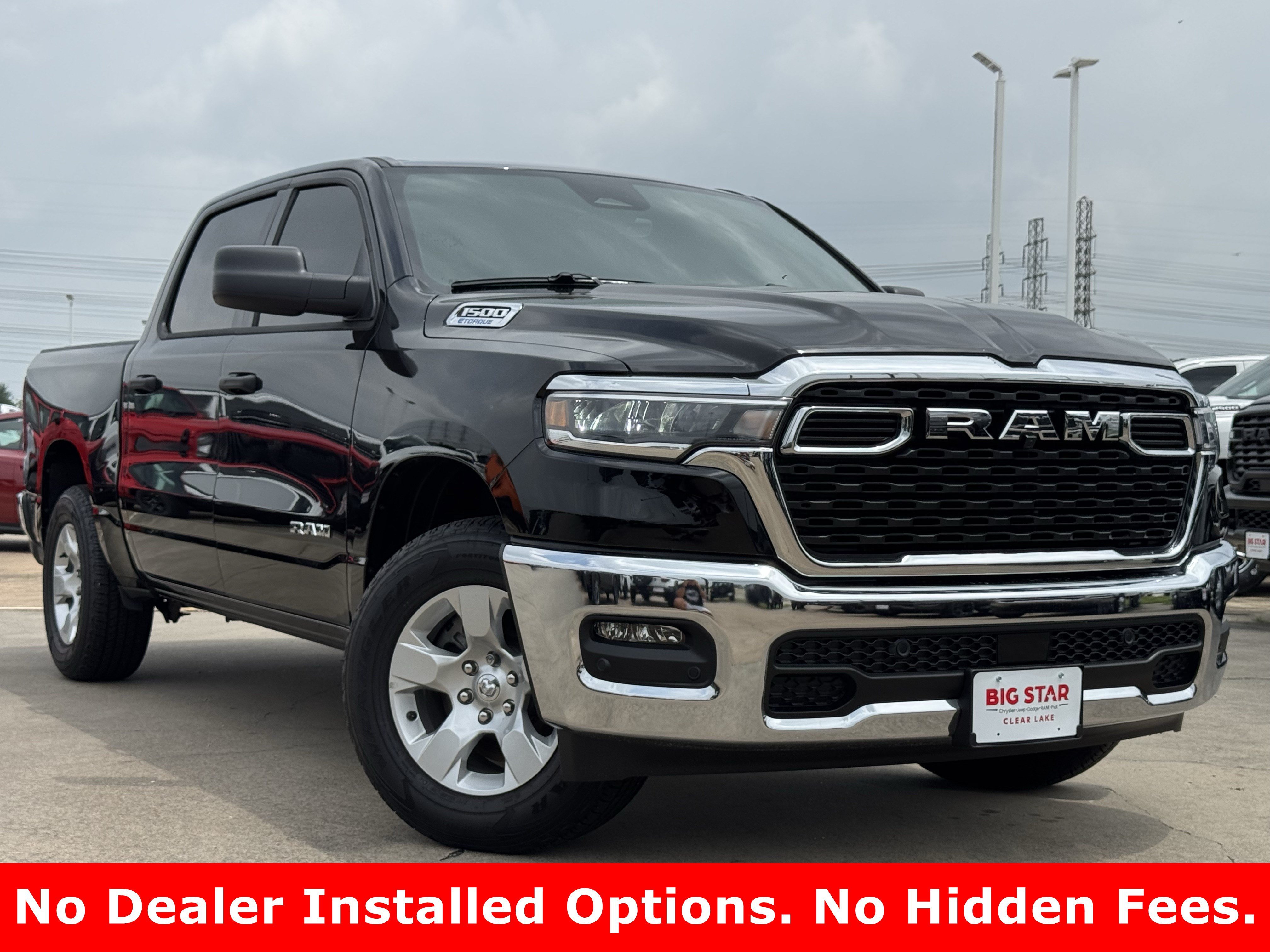 New 2026 Diamond Black Crystal Pearl-Coat Exterior Paint RAM Lone Star image 2