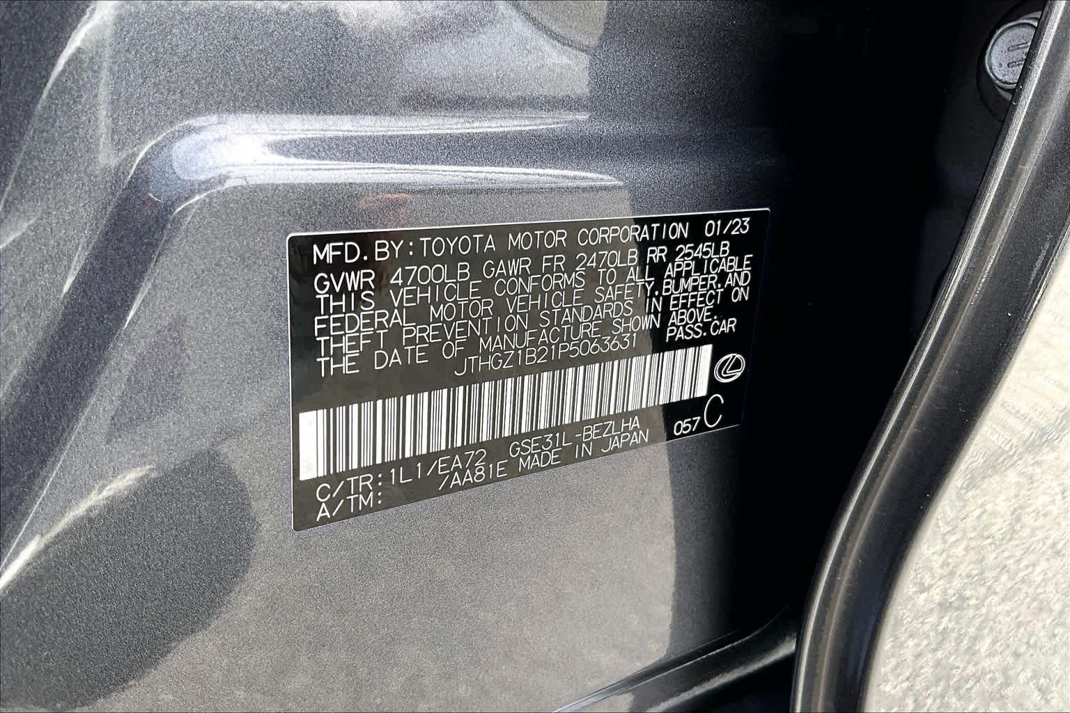 Certified Used 2023 CLOUDBURST GRAY Lexus F SPORT image 35