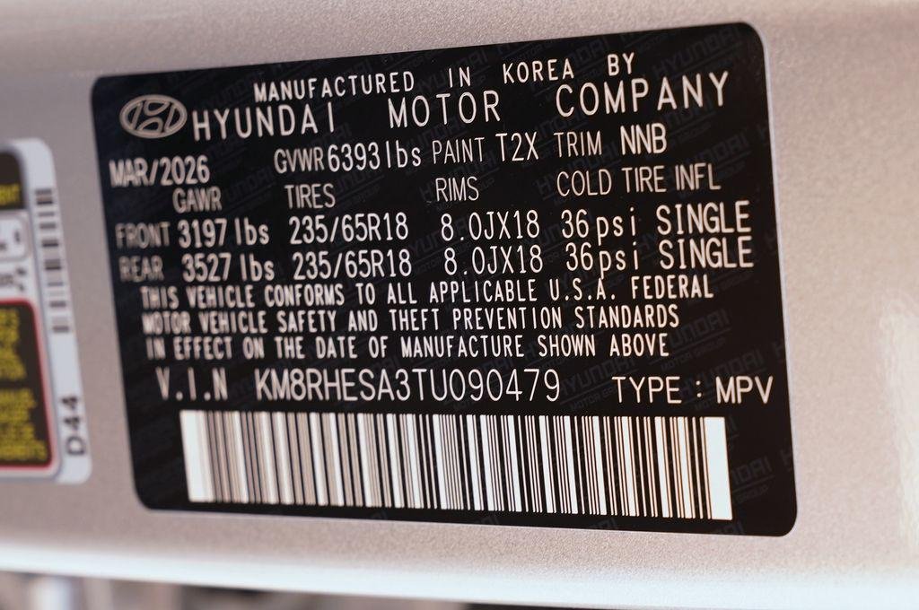 New 2026 Typhoon Silver Metallic Hyundai SEL Premium image 26