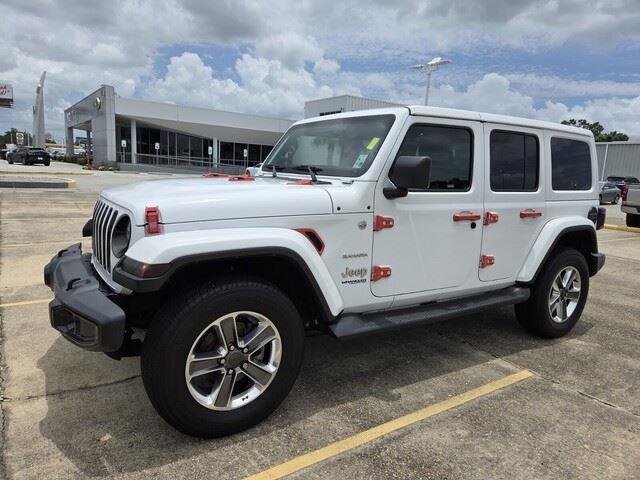 Used 2021 Bright White Clearcoat Jeep Unlimited Sahara image 9