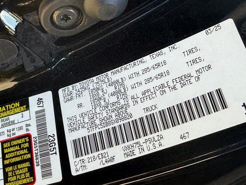 Used 2025 Midnight Black Metallic Toyota TRD Pro image 32