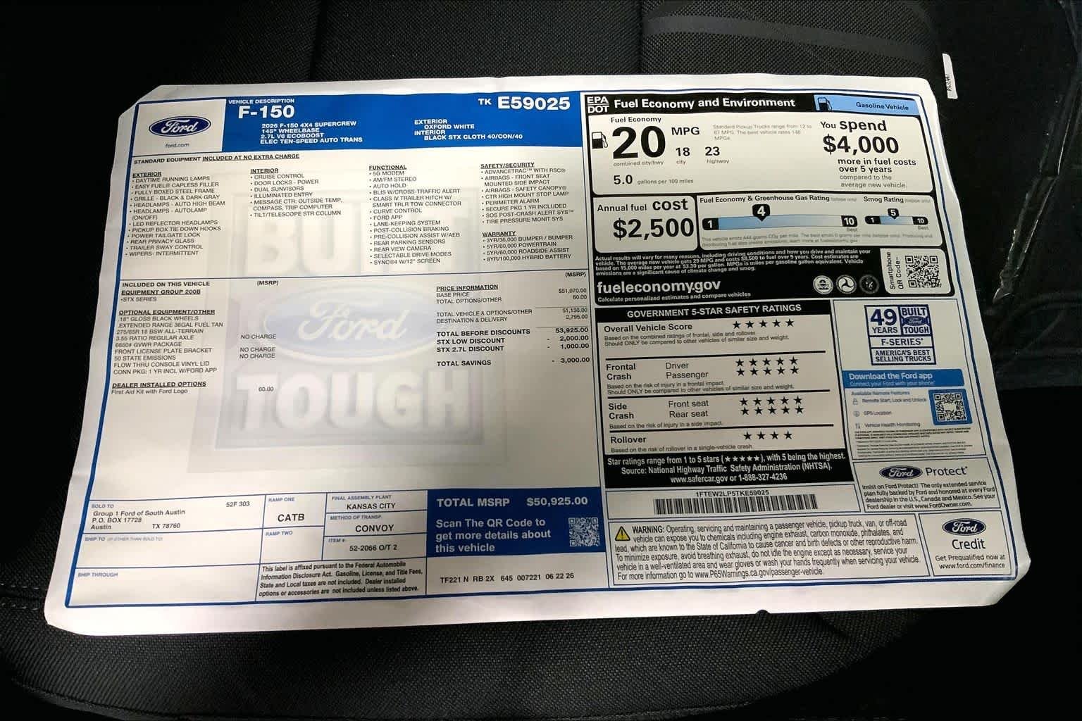 New 2026 Oxford White Ford STX image 21