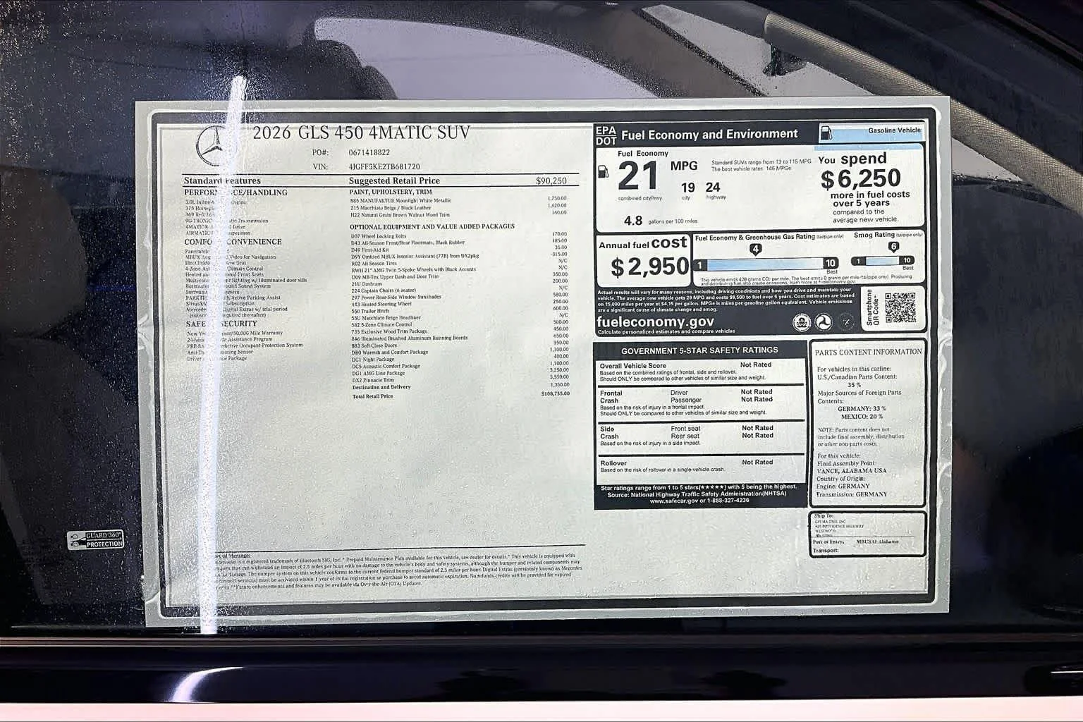 New 2026 MANUFAKTUR Moonlight White Metallic Mercedes-Benz GLS 450 image 18