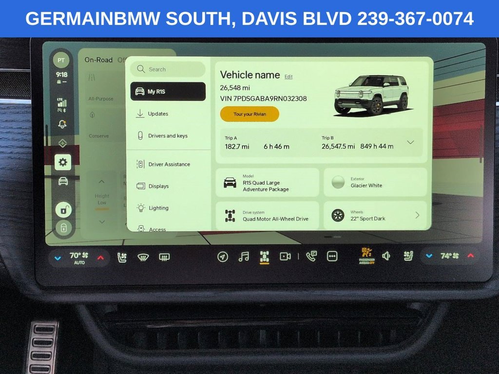 Used 2024 Glacier White Rivian Adventure Quad Motor Large Pack image 19