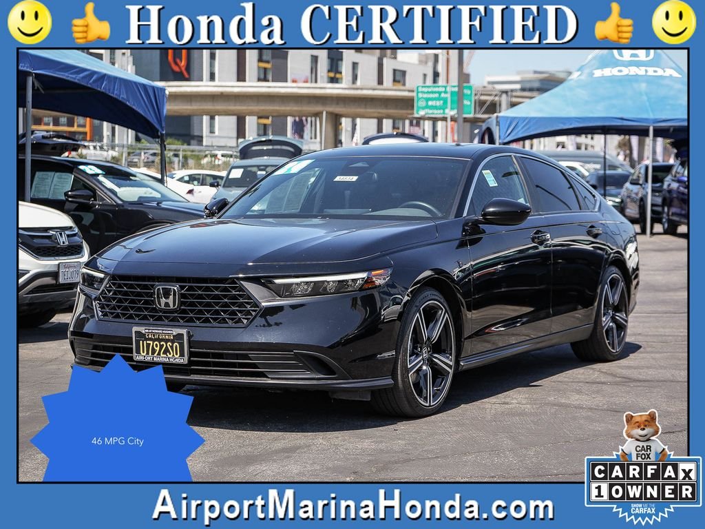 Certified Used 2024 Crystal Black Pearl Honda HYBRID SPORT image 5