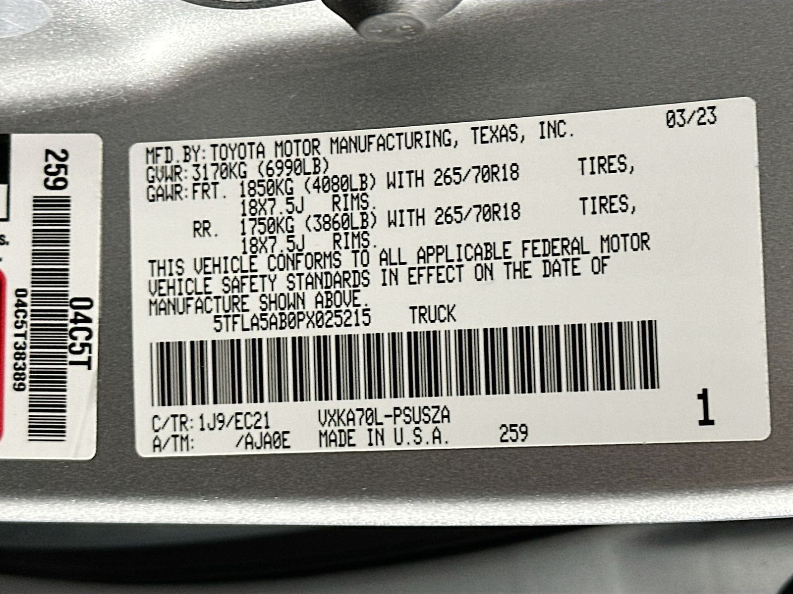 Used 2023 Celestial Silver Metallic Toyota SR5 image 32