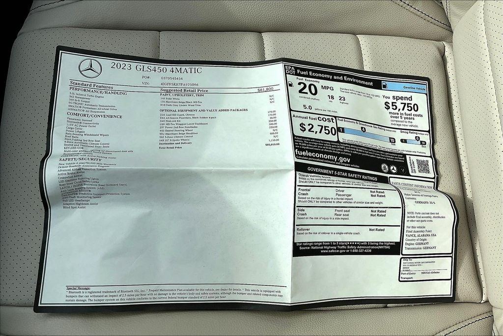 Certified Used 2023 White Mercedes-Benz GLS 450 image 22