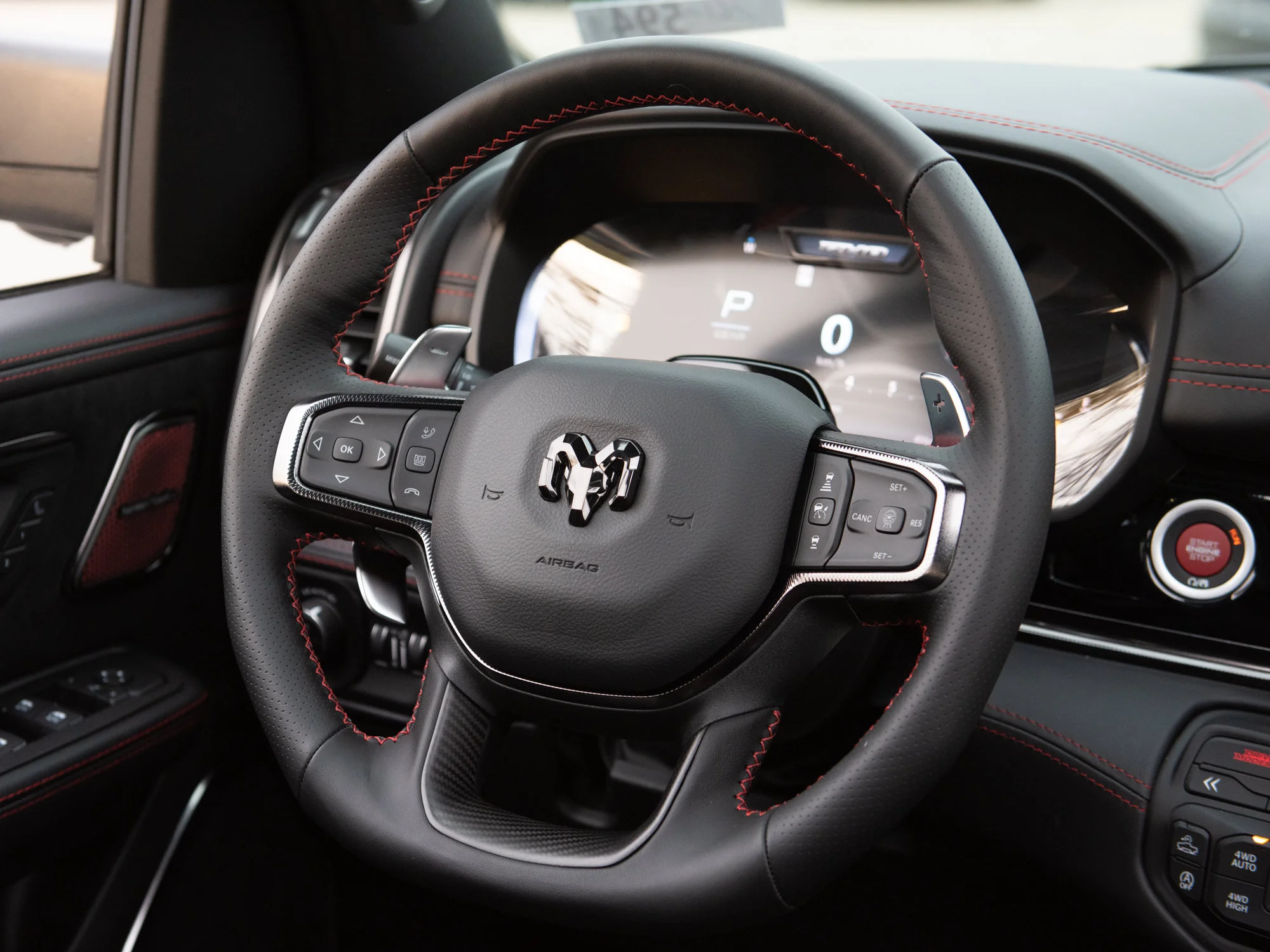 New 2026 Black RAM RHO* Crew Cab 4x4, 540HP, 35 Inch Tires, Massage Seats, Passenger Screen image 18