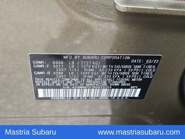 Used 2022 Brown Subaru Limited image 8