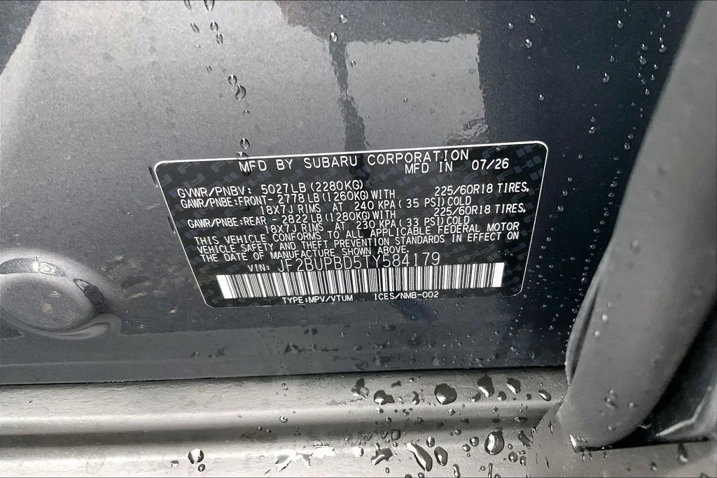 New 2026 MAGNETITE GRAY METALLIC Subaru Premium image 16