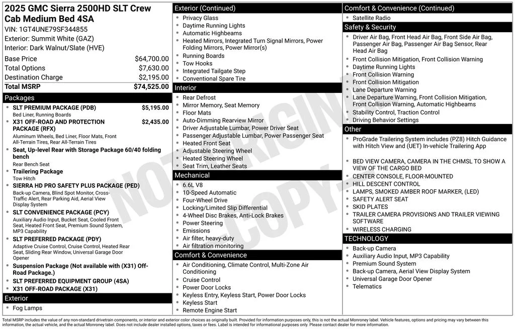 Used 2025 White GMC SLT image 6