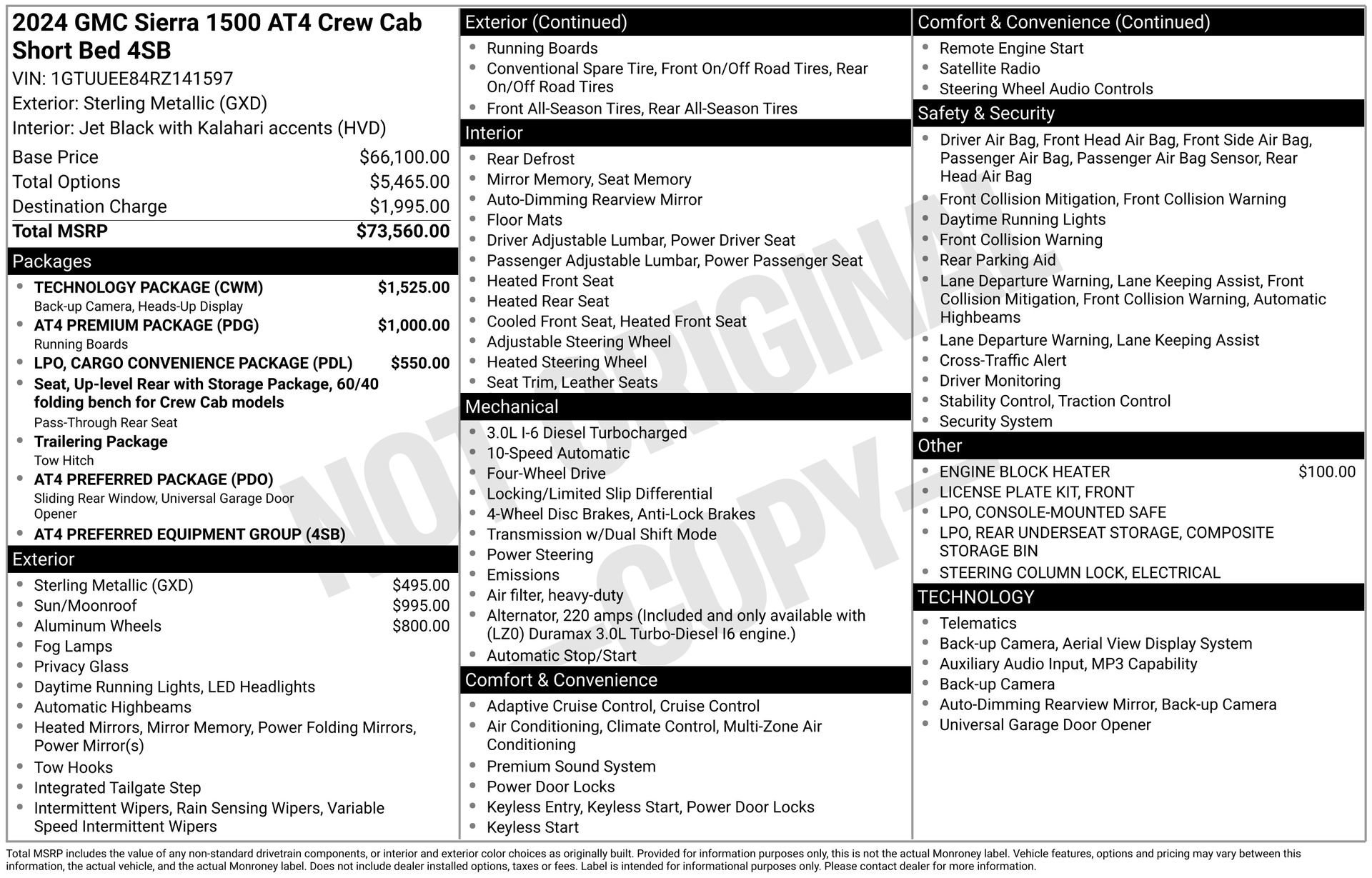 2024 GMC Sierra 4WD Crew Cab Short Box AT4's photo