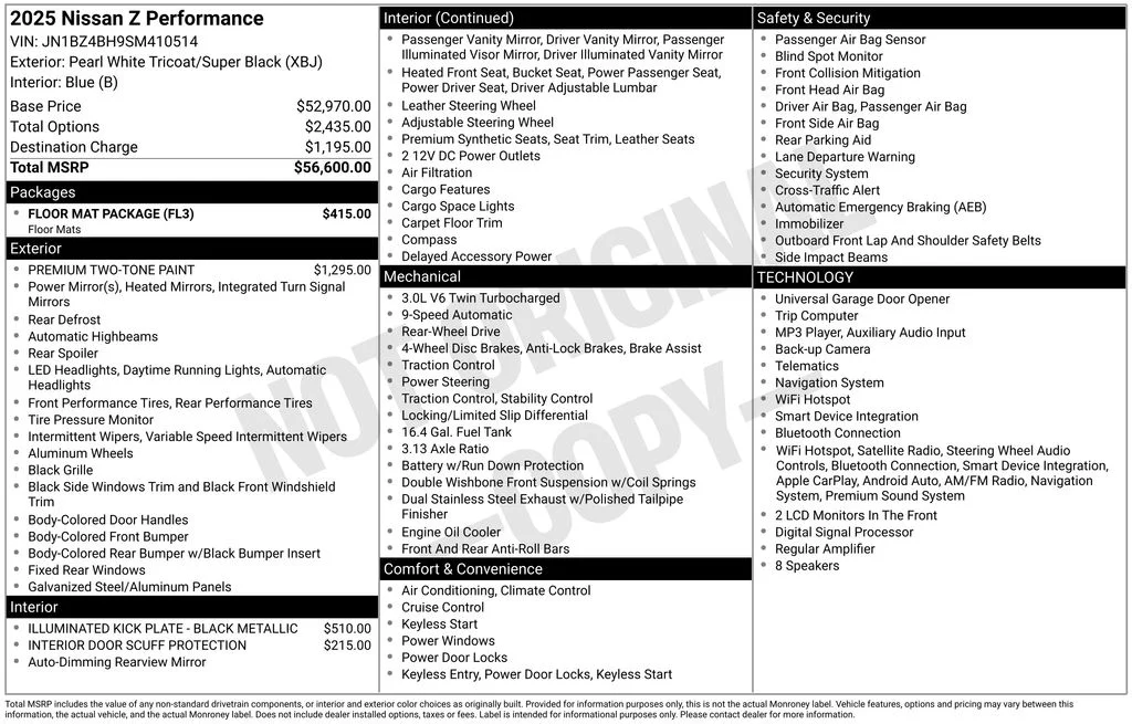 Used 2025 White Nissan Performance image 17