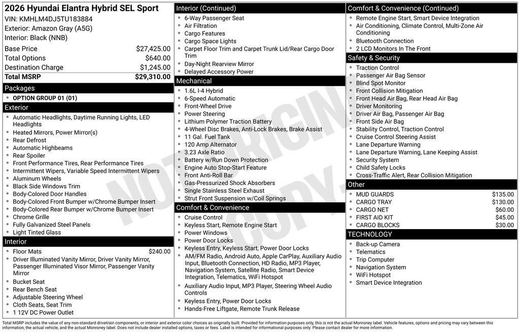 New 2026 Gray Hyundai SEL Sport image 39