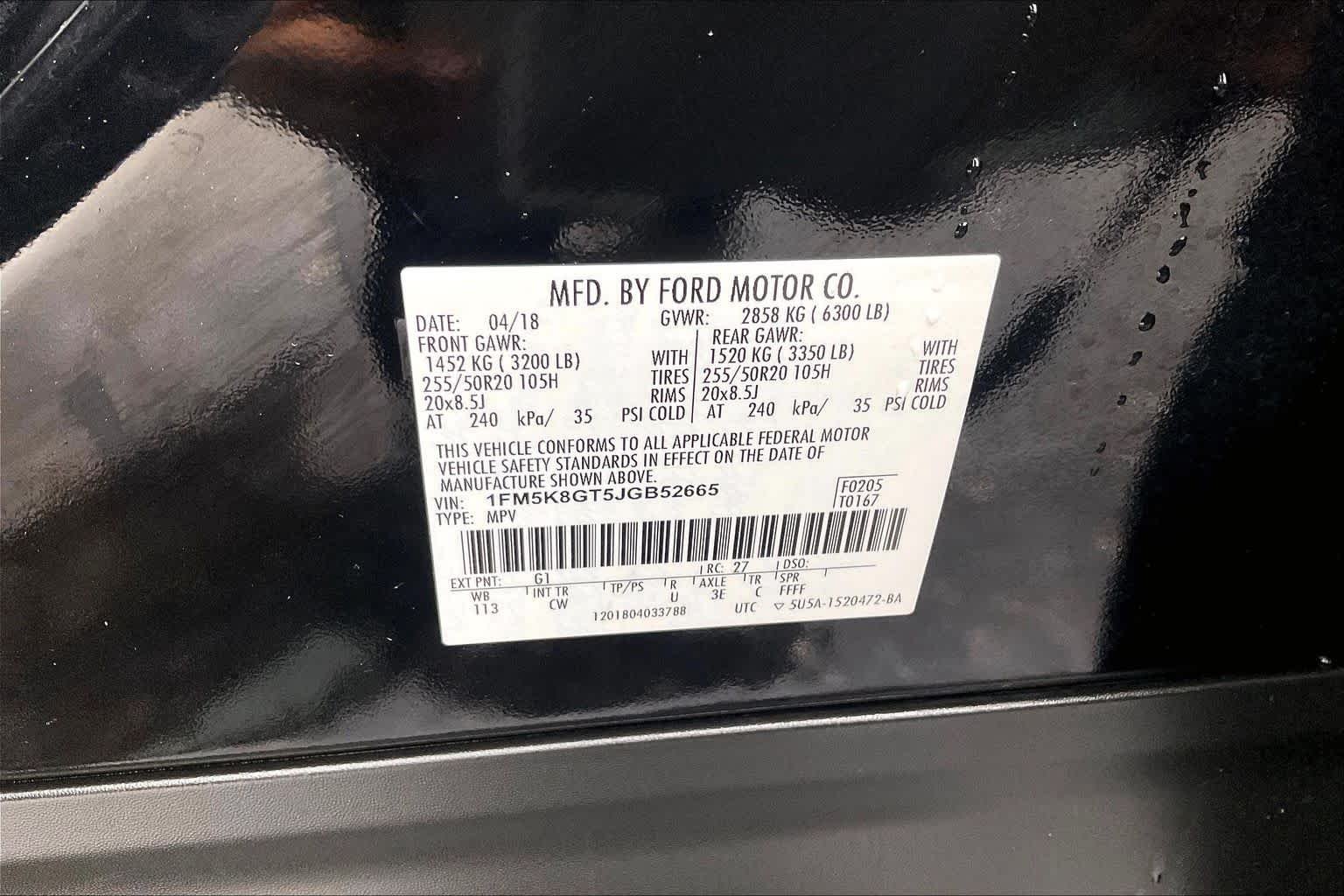 Used 2018 Shadow Black Ford Sport image 38