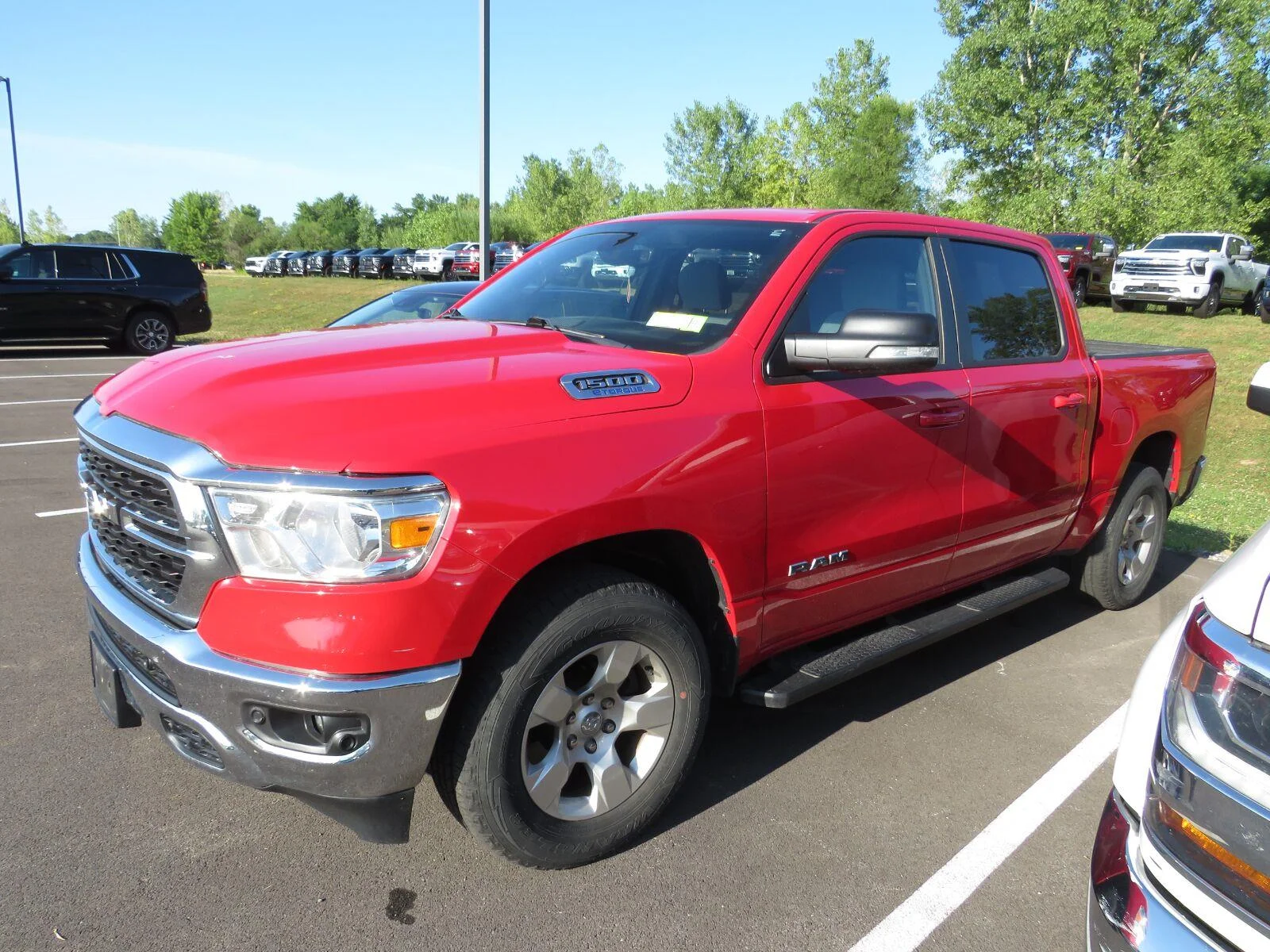 Used 2022 Flame Red Clearcoat Ram Big Horn image 6