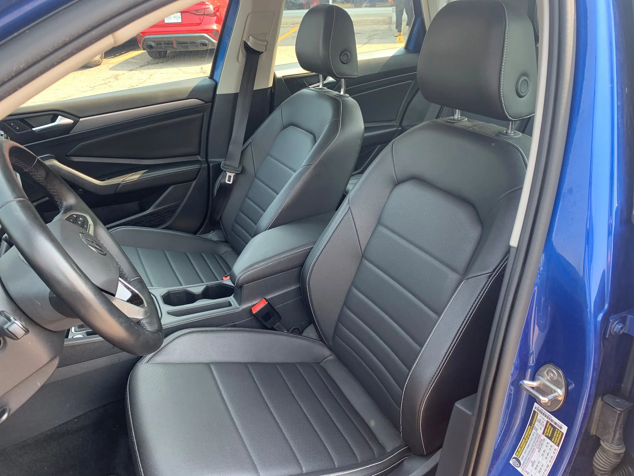 Certified Used 2023 Rising Blue Metallic Volkswagen Comfortline*Htd Leather | Htd Wheel | Adaptive Cruise | Remote Start | Lane Keep Assist | CarPlay image 7