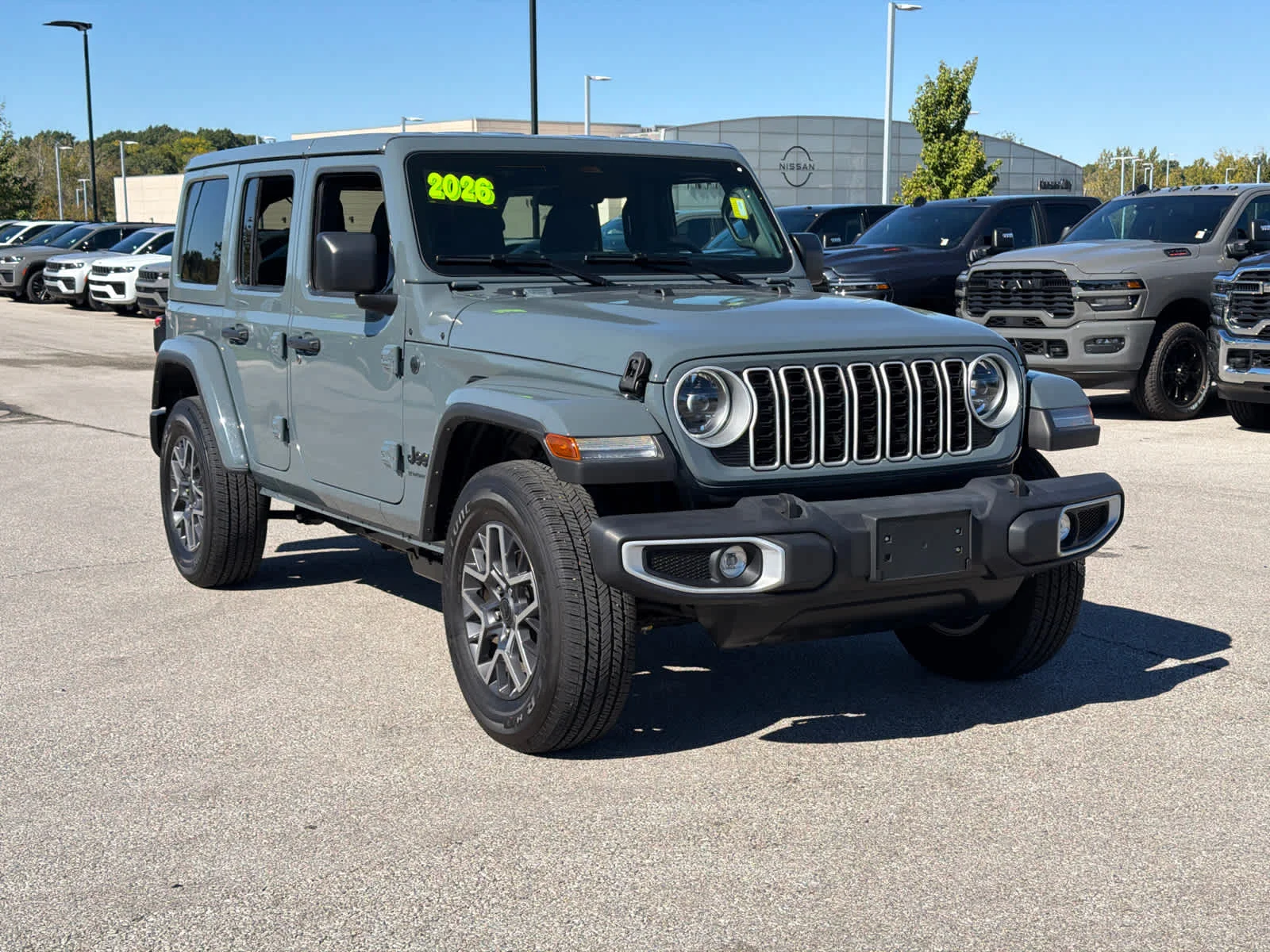 Used 2026 Jeep Wrangler 4-Door Sahara with VIN 1C4PJXEG8TW245401 for sale in Kansas City