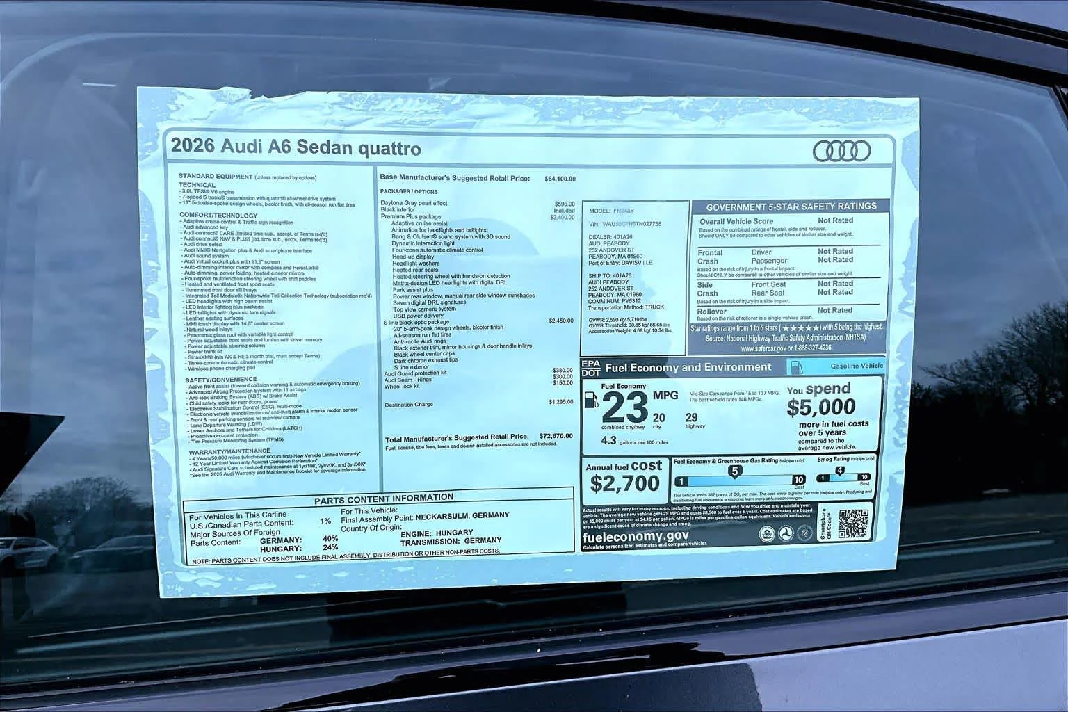 New 2026 Daytona Gray pe Audi Premium Plus image 18