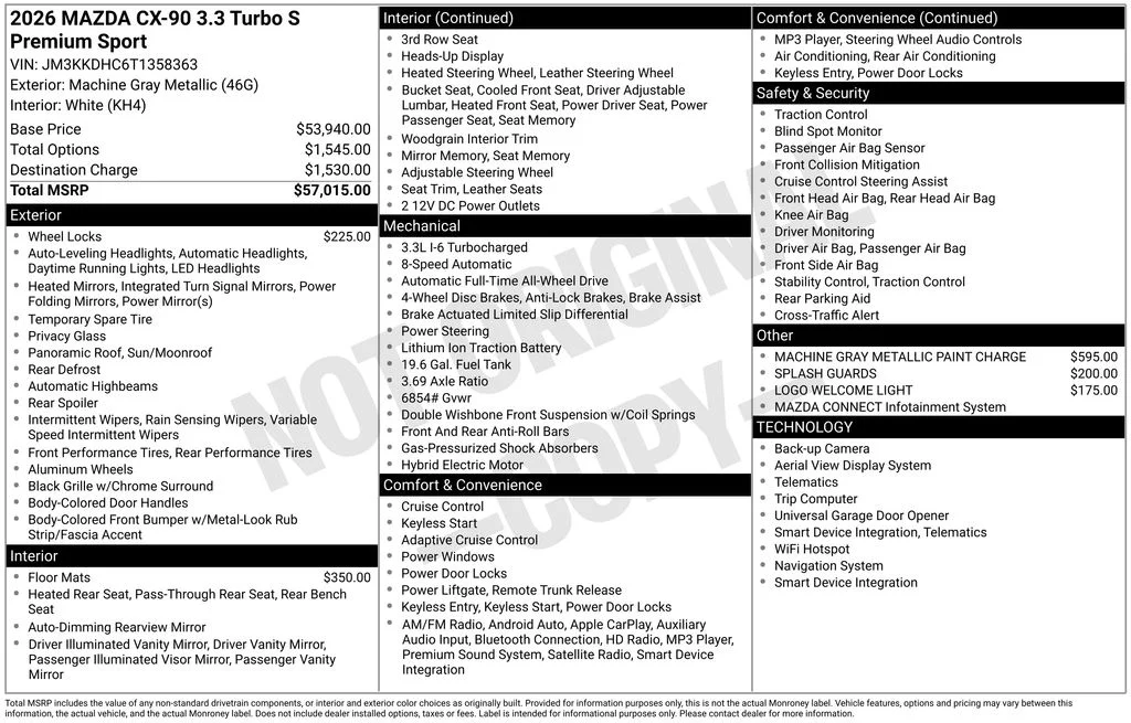 Certified Used 2026 Gray Mazda 3.3 Turbo S Premium image 7