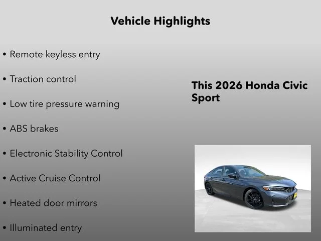 New 2026 Meteorite Gray Metallic Honda Sport image 5